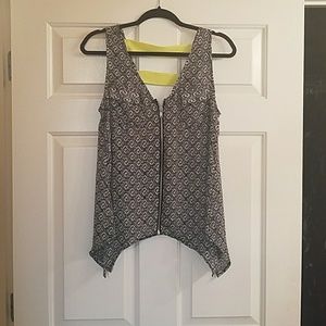 Shark bite fashion tank with neon detail